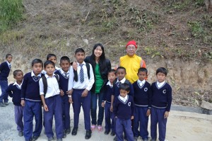 Lodu Rinpoche with boys